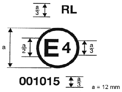 Kennzeichnungsvorschift gem ECE-Richtlinie Nr. 87